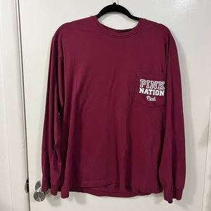 L PINK long sleeve